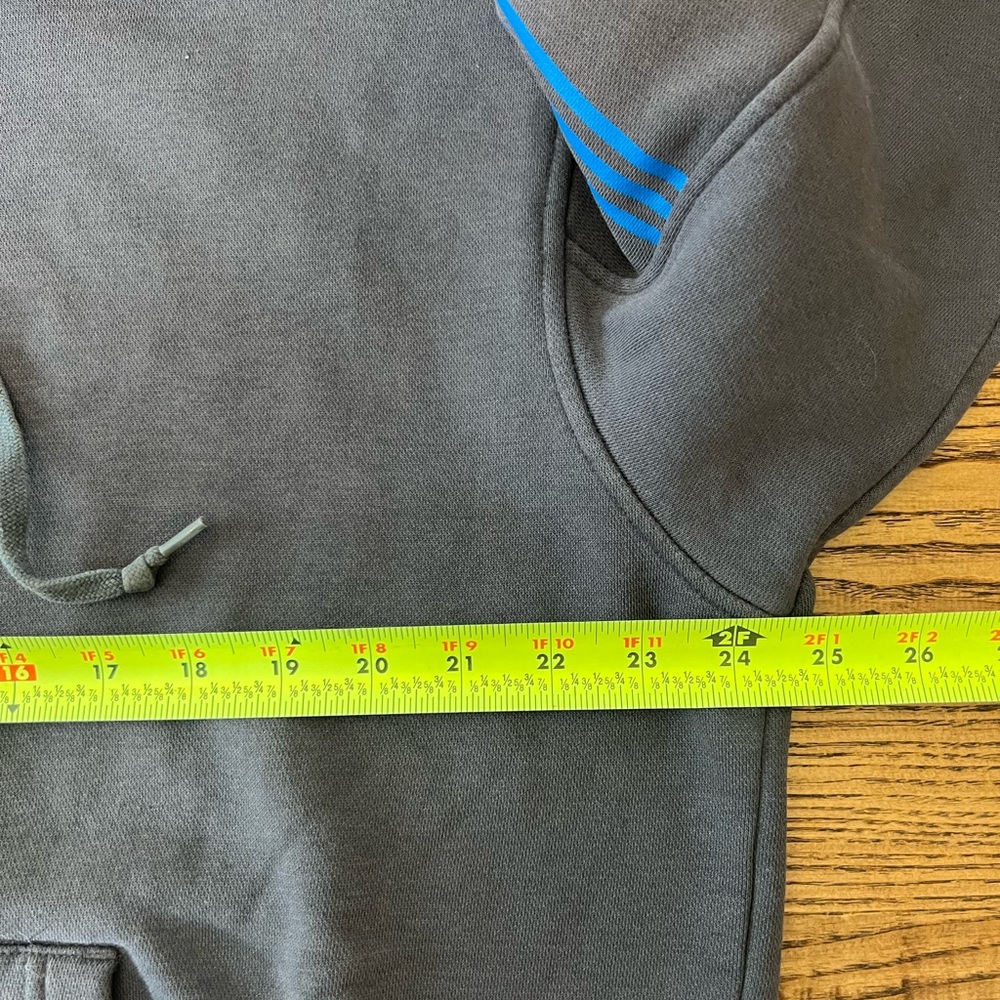 Vintage Y2K Adidas Center Trefoil Hoodie Streetwear Sweatshirt - Picture 3 of 8